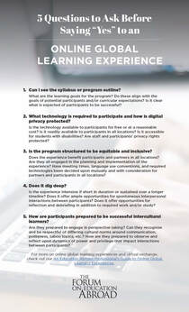 5 questions to ask before saying yes to an online global learning experience