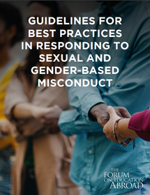 Guidelines for best practices in responding to sexual and gender-based misconduct